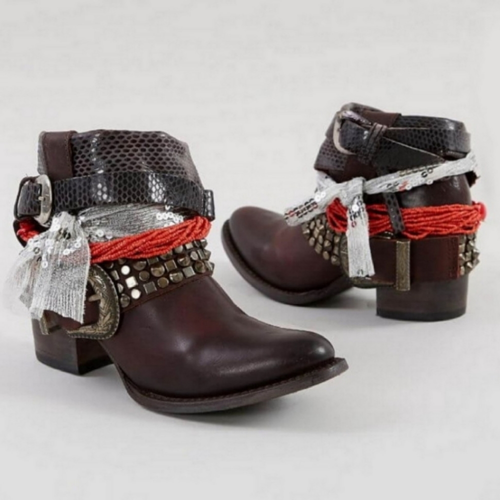 🟣 FREEBIRD by Steven Shena Ankle Boot Bootie Womens size 6 - Picture 2 of 9